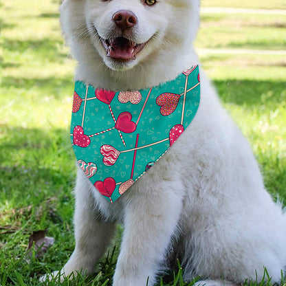 Retro Lollipop Pattern Print Over The Collar Dog Bandana