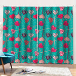 Retro Lollipop Pattern Print Pencil Pleat Curtains