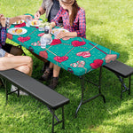 Retro Lollipop Pattern Print Picnic Table Cover