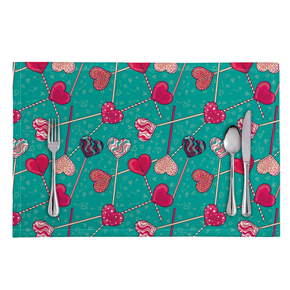 Retro Lollipop Pattern Print Placemat