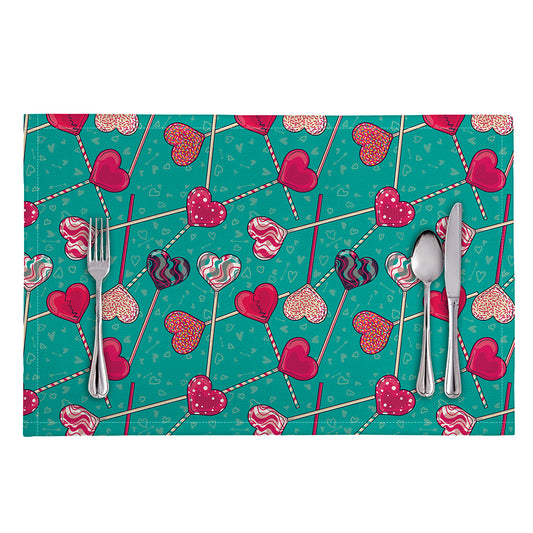 Retro Lollipop Pattern Print Placemat