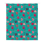 Retro Lollipop Pattern Print Polyester Shower Curtain