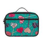 Retro Lollipop Pattern Print Portable Lunch Bag