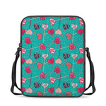 Retro Lollipop Pattern Print Rectangular Crossbody Bag