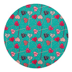 Retro Lollipop Pattern Print Round Blanket