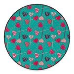 Retro Lollipop Pattern Print Round Floor Mat