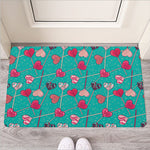Retro Lollipop Pattern Print Rubber Doormat