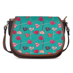 Retro Lollipop Pattern Print Saddle Bag