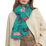 Retro Lollipop Pattern Print Scarf