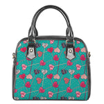Retro Lollipop Pattern Print Shoulder Handbag