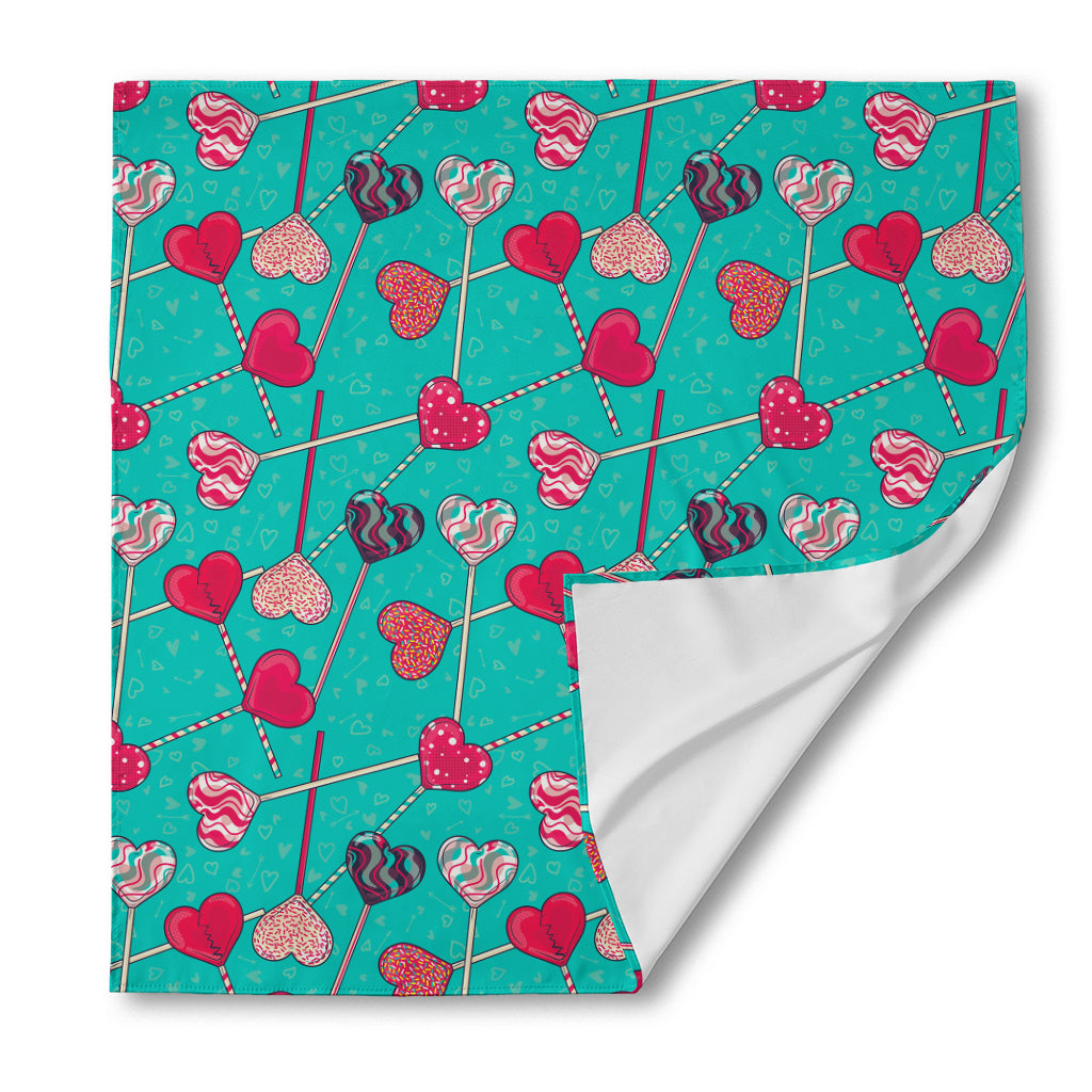 Retro Lollipop Pattern Print Silk Bandana