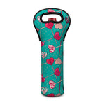 Retro Lollipop Pattern Print Single Neoprene Wine Tote