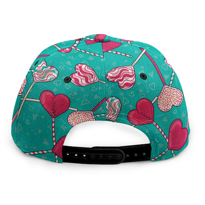 Retro Lollipop Pattern Print Snapback Cap