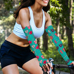 Retro Lollipop Pattern Print Sun Protection Arm Sleeves