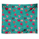 Retro Lollipop Pattern Print Tapestry