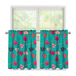 Retro Lollipop Pattern Print Tier Curtains