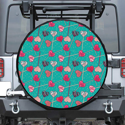 Retro Lollipop Pattern Print Tire Cover