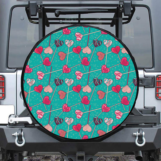 Retro Lollipop Pattern Print Tire Cover