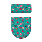 Retro Lollipop Pattern Print Toilet Lid And Tank Cover Set