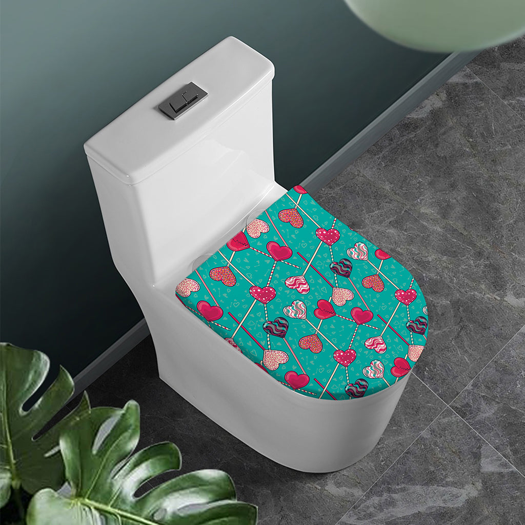 Retro Lollipop Pattern Print Toilet Lid Cover