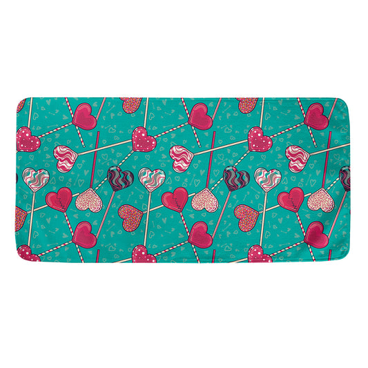 Retro Lollipop Pattern Print Towel