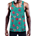 Retro Lollipop Pattern Print Men's Workout Tank Top