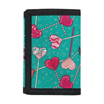 Retro Lollipop Pattern Print Trifold Wallet