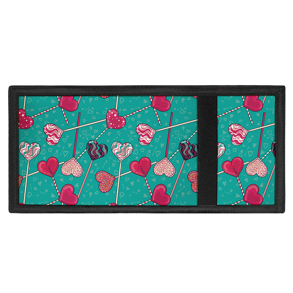 Retro Lollipop Pattern Print Trifold Wallet