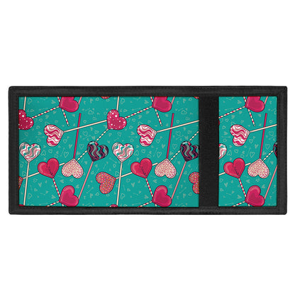 Retro Lollipop Pattern Print Trifold Wallet