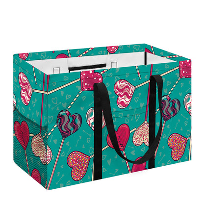 Retro Lollipop Pattern Print Utility Tote Bag