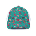 Retro Lollipop Pattern Print White Mesh Trucker Hat