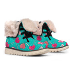 Retro Lollipop Pattern Print Winter Boots