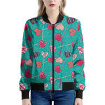 Retro Lollipop Pattern Print Women's Bomber Jacket