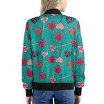 Retro Lollipop Pattern Print Women's Bomber Jacket
