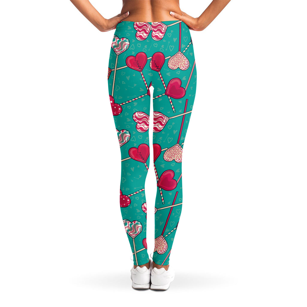 Retro Lollipop Pattern Print Women's Leggings