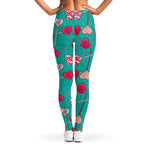 Retro Lollipop Pattern Print Women's Leggings