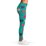 Retro Lollipop Pattern Print Women's Leggings