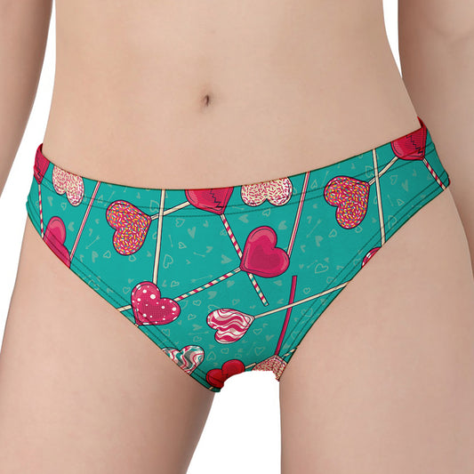 Retro Lollipop Pattern Print Women's Panties