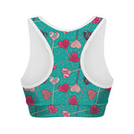 Retro Lollipop Pattern Print Women's Sports Bra