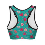 Retro Lollipop Pattern Print Women's Sports Bra