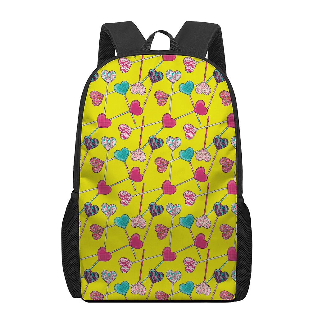 Retro Lollipop Print 17 Inch Backpack