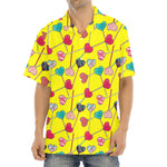 Retro Lollipop Print Aloha Shirt