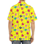 Retro Lollipop Print Aloha Shirt