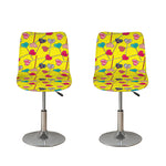 Retro Lollipop Print Bar Stool Covers