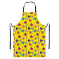 Retro Lollipop Print Bib Apron With Pocket