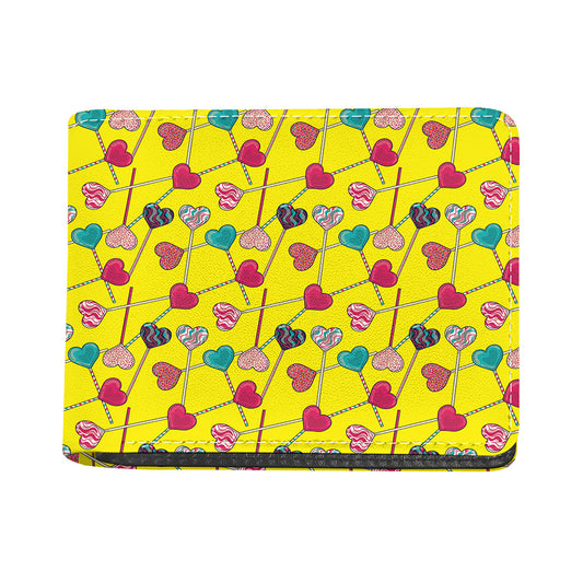 Retro Lollipop Print Bifold Wallet