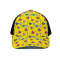 Retro Lollipop Print Black Mesh Trucker Hat