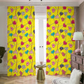 Retro Lollipop Print Dimout Pencil Pleat Curtains