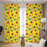 Retro Lollipop Print Blackout Pencil Pleat Curtains