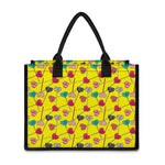 Retro Lollipop Print Canvas Tote Bag